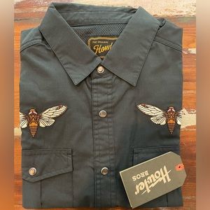 Howler Brothers limited edition Gaucho button down. Nocturnal insects.